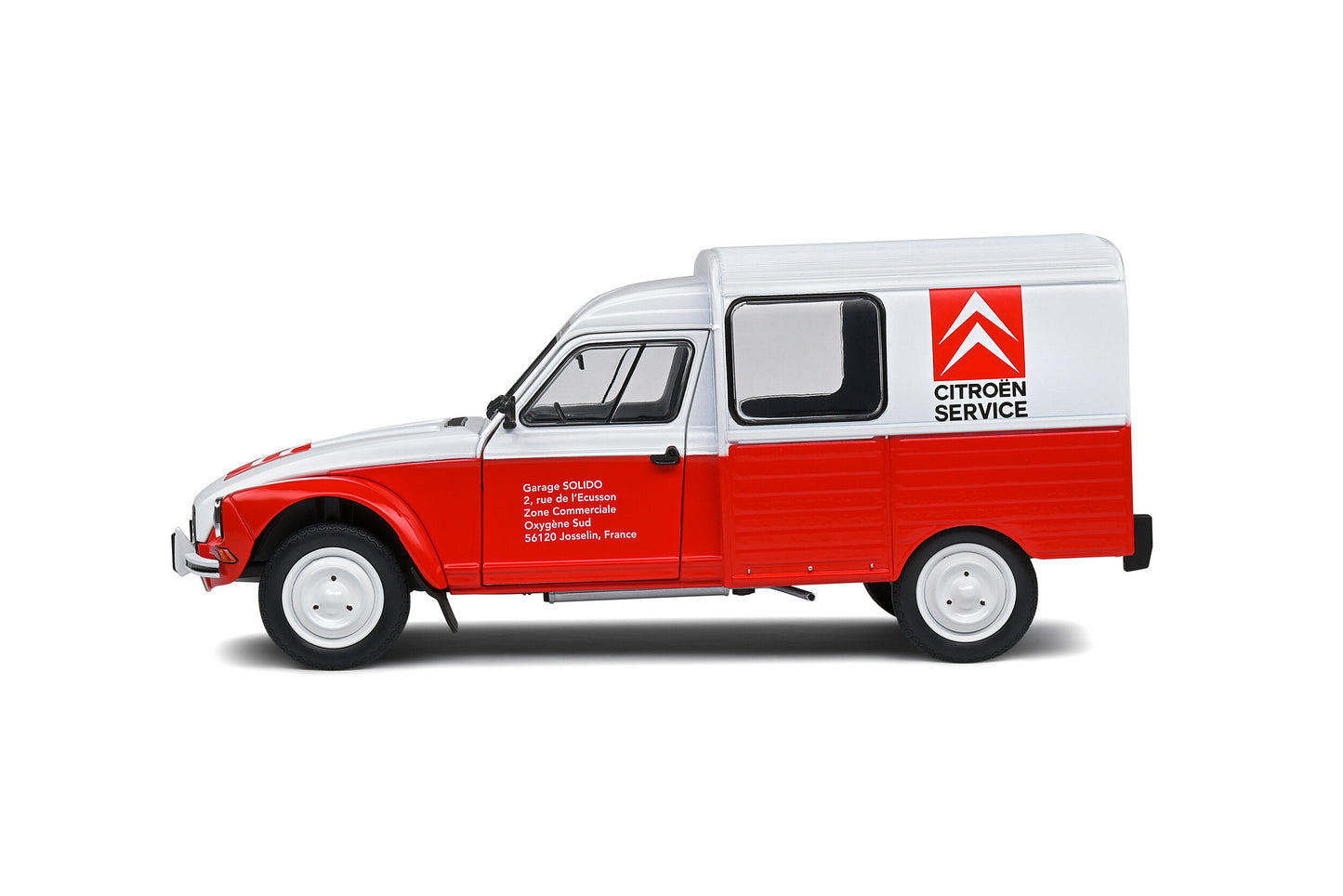 Citroën Acadiane Assistance 1984 Red/White – Die‑Cast Solido