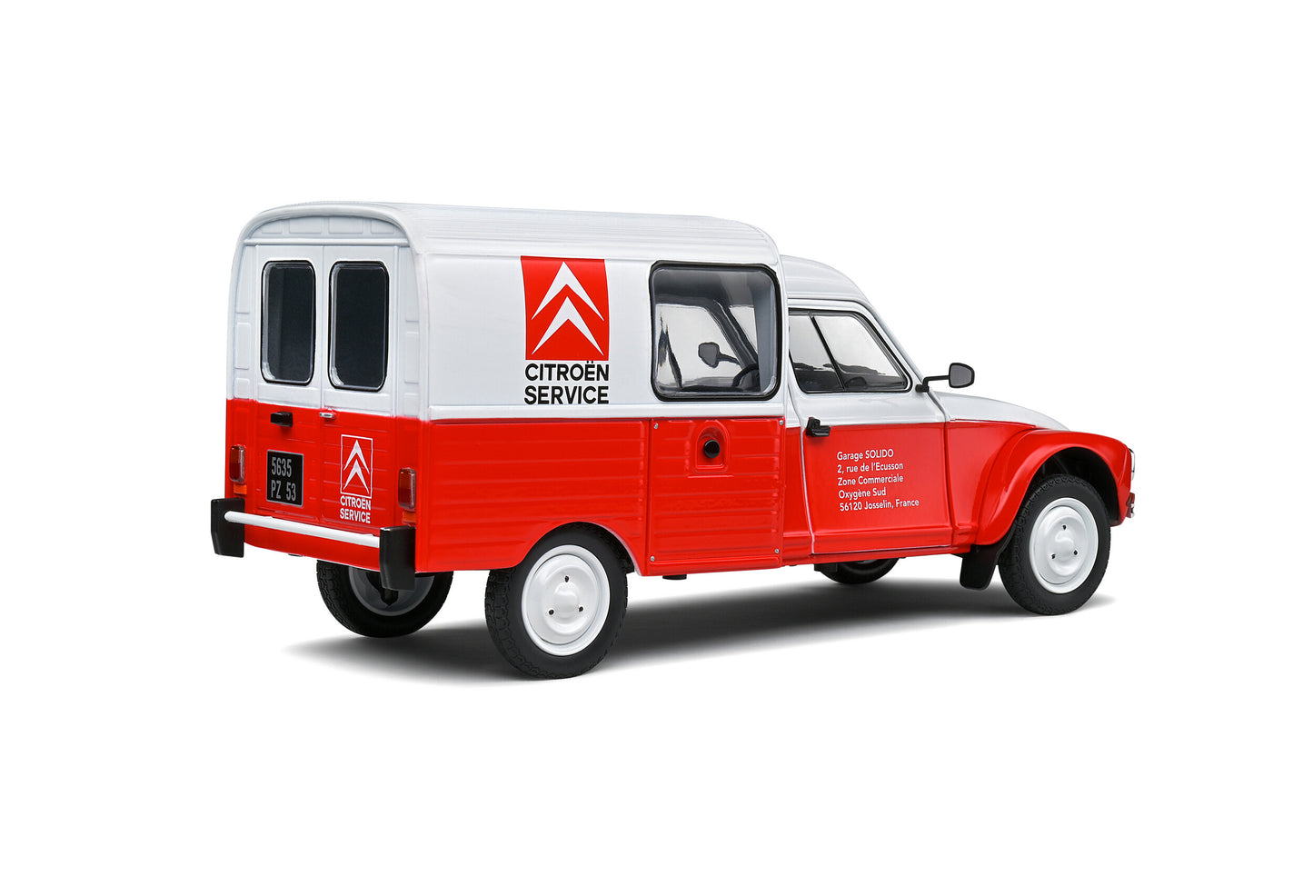 Citroën Acadiane Assistance 1984 Red/White – Die‑Cast Solido
