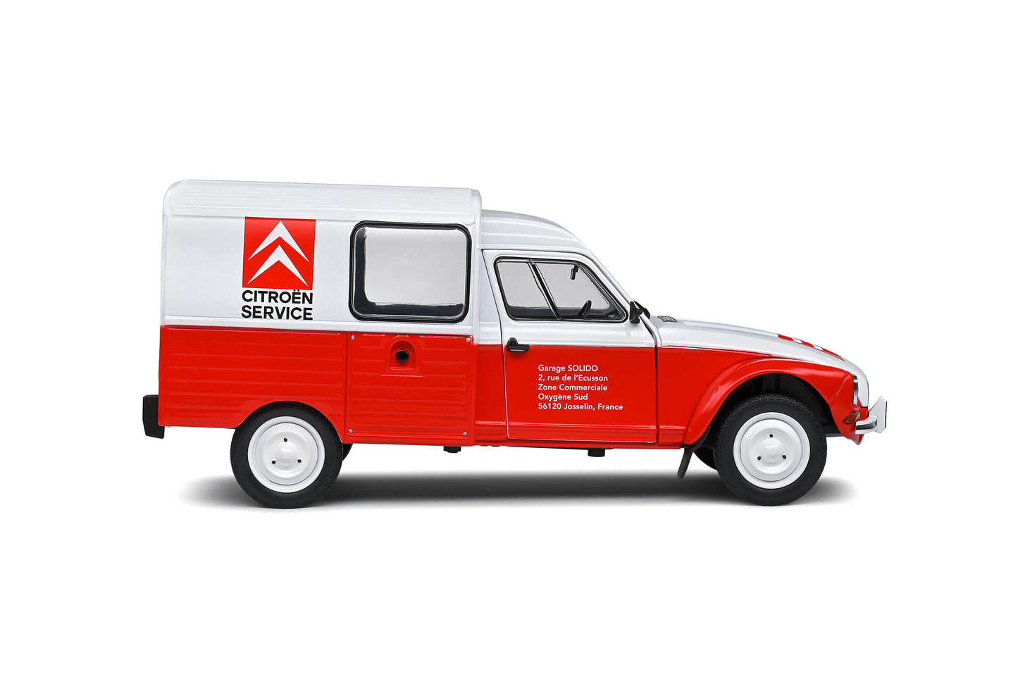 Citroën Acadiane Assistance 1984 Red/White – Die‑Cast Solido