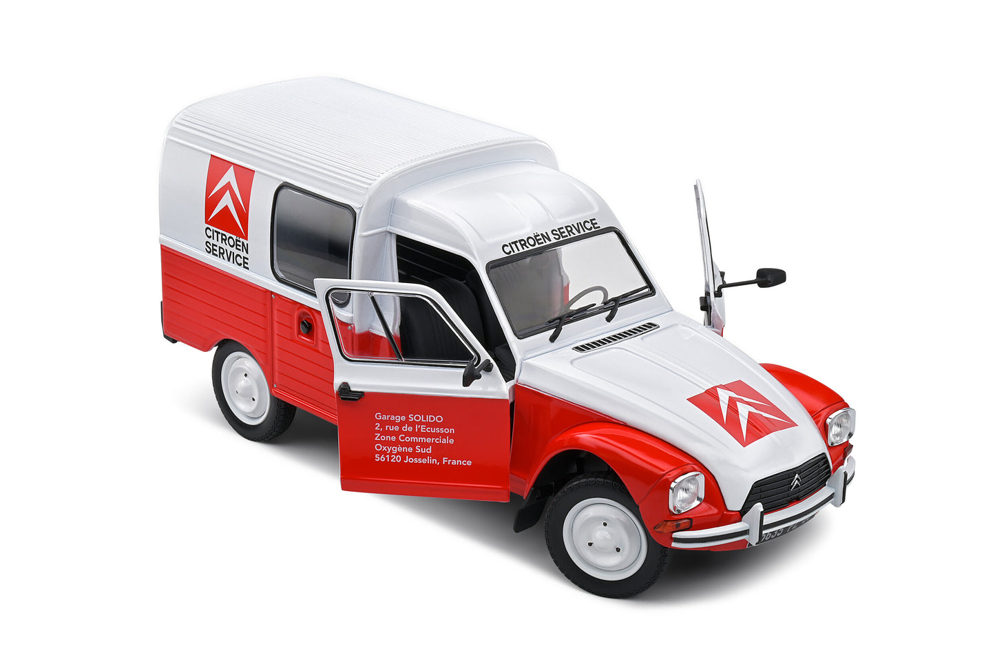 Citroën Acadiane Assistance 1984 Red/White – Die‑Cast Solido