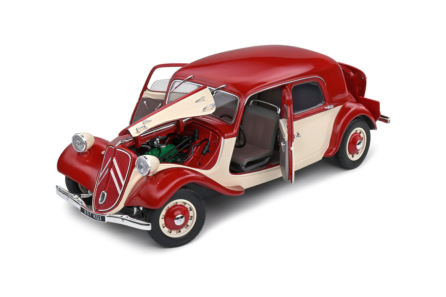 Citroën Traction 7 1937 Red / Cream – Die‑Cast Solido