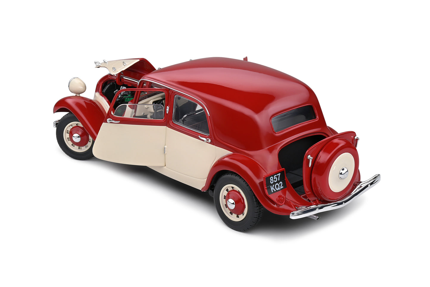 Citroën Traction 7 1937 Red / Cream – Die‑Cast Solido