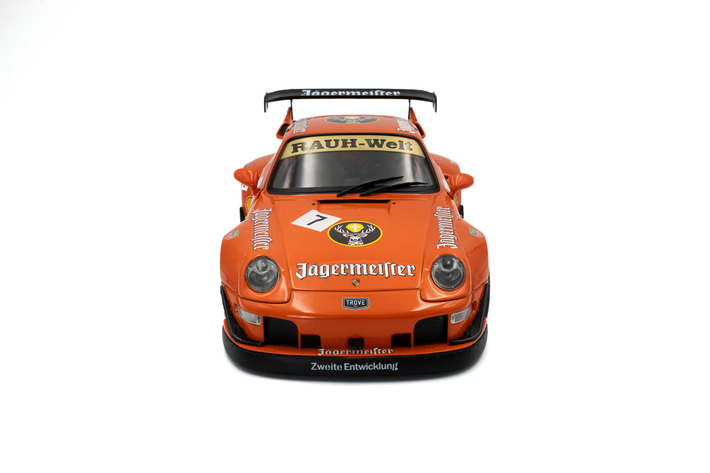 Porsche 911 993 RWB Bodykit Jagermeister 2020 narandžasta 1:18 Solido