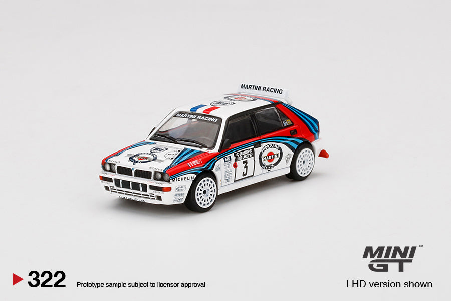 Lancia Delta HF Integrale Evoluzione – 1992 – Rally 1000 Lakes Winner #3 – 1:64 – MiniGT