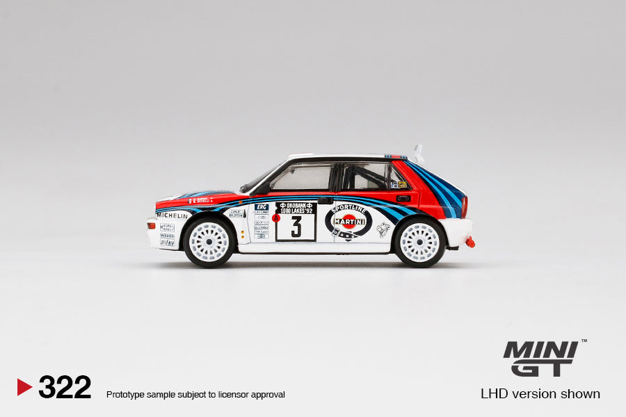 Lancia Delta HF Integrale Evoluzione – 1992 – Rally 1000 Lakes Winner #3 – 1:64 – MiniGT