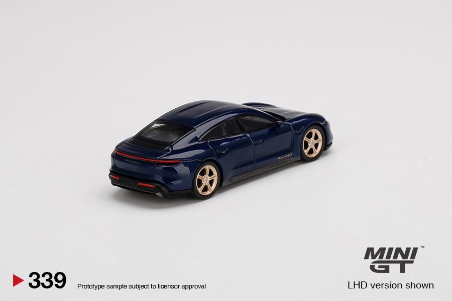 Porsche Taycan Turbo S – Gentian Blue Metallic – 1:64 – Mini GT