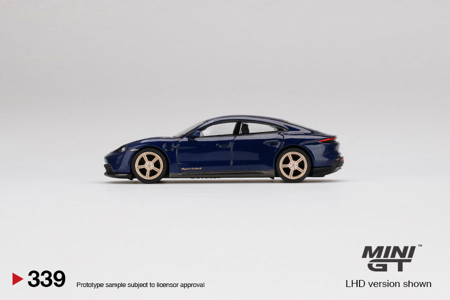 Porsche Taycan Turbo S – Gentian Blue Metallic – 1:64 – Mini GT