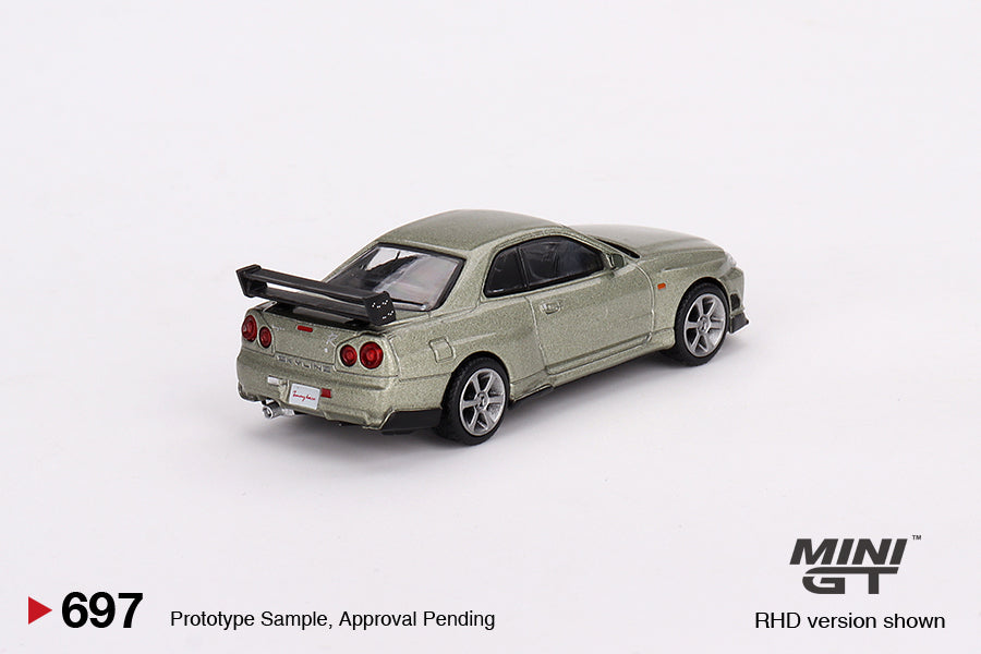 Nissan Skyline GT-R (R34) Tommykaira R-z – Millenium Jade – 1:64 – Mini GT