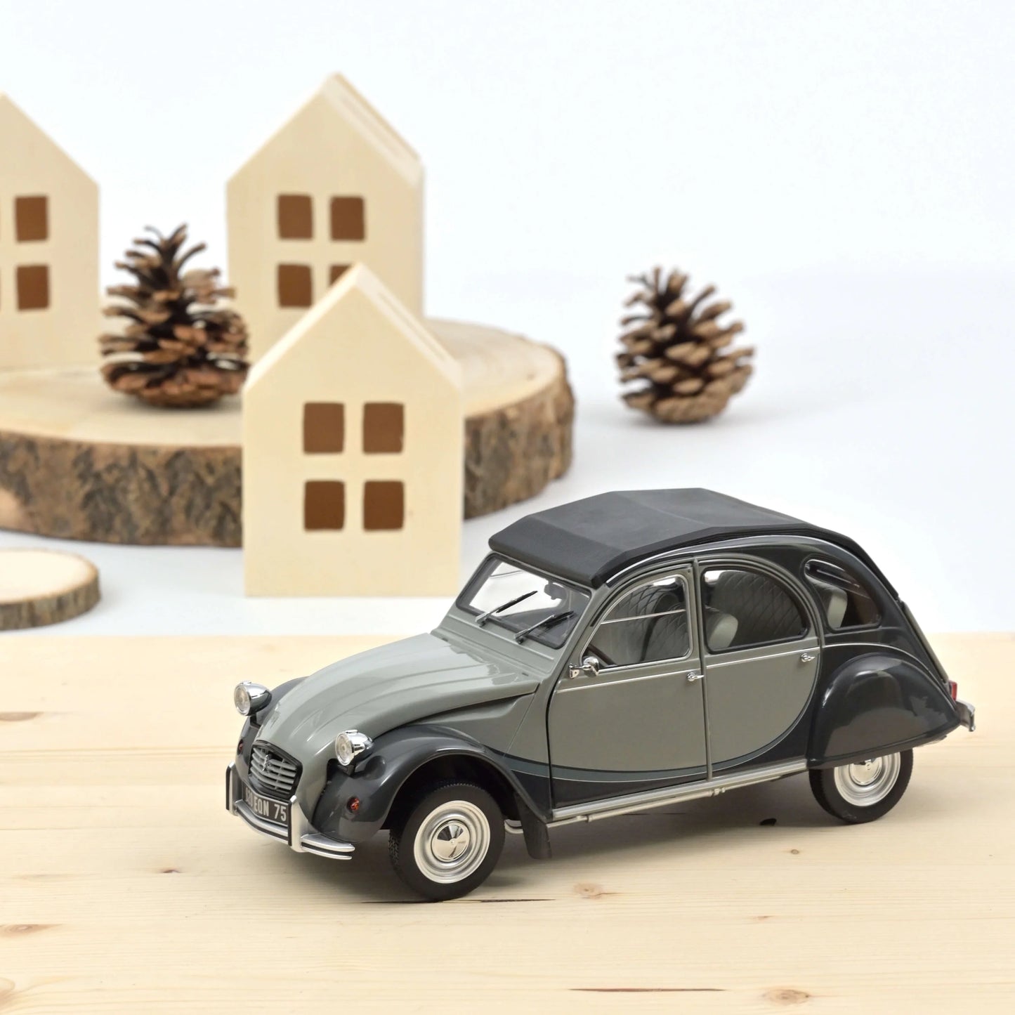 Citroën 2CV Charleston 1983 Cormoran Grey & Nocturne Grey – Die‑Cast Norev
