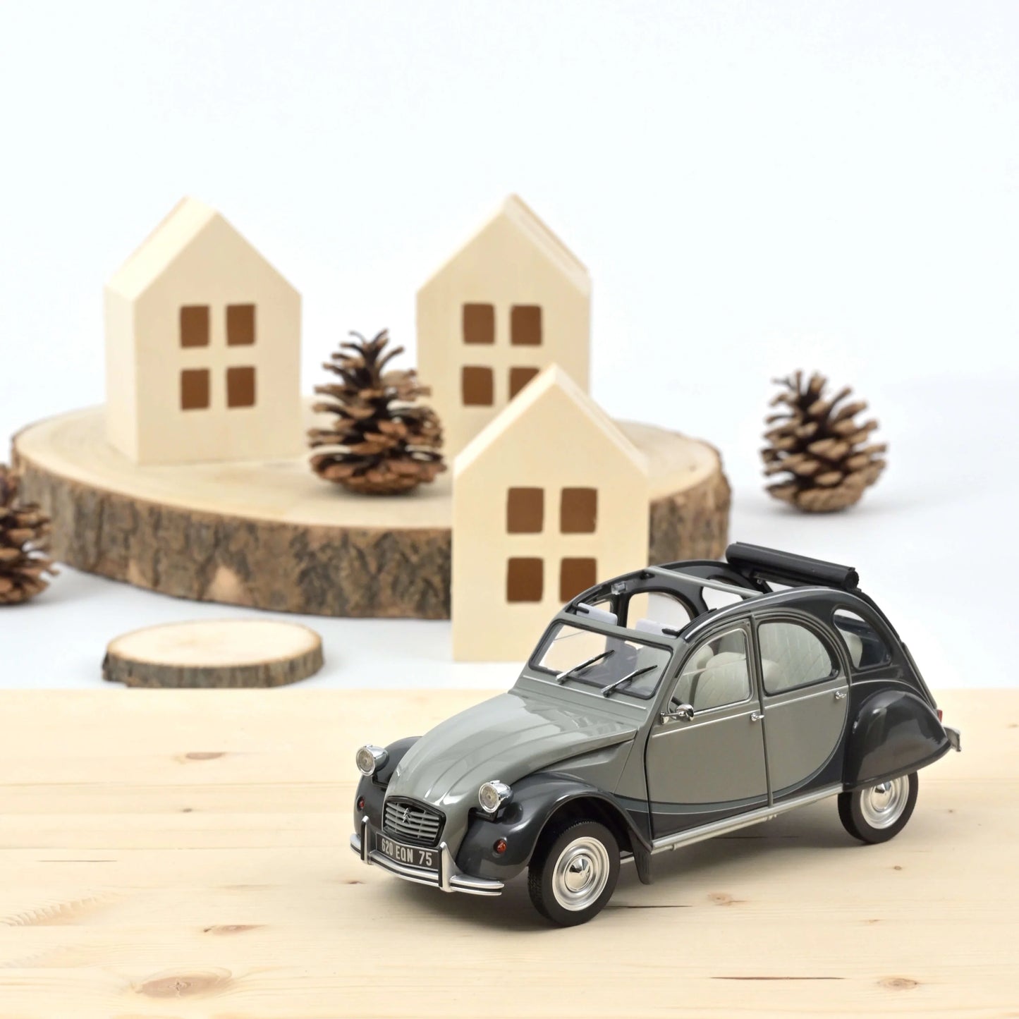 Citroën 2CV Charleston 1983 Cormoran Grey & Nocturne Grey – Die‑Cast Norev