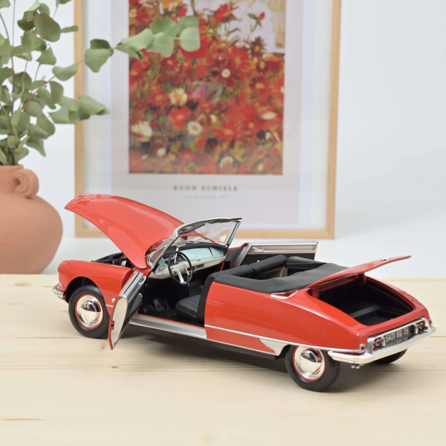 Citroën DS 19 Convertible 1961 Corail Red – Die‑Cast Norev