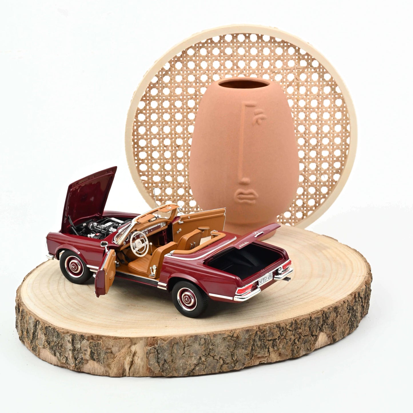 Mercedes‑Benz 230 SL 1963 Dark Red – Die‑Cast Norev