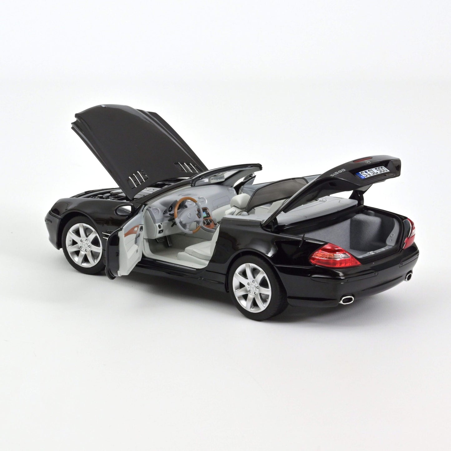 Mercedes‑Benz SL 500 (R230) 2003 – Black – Norev