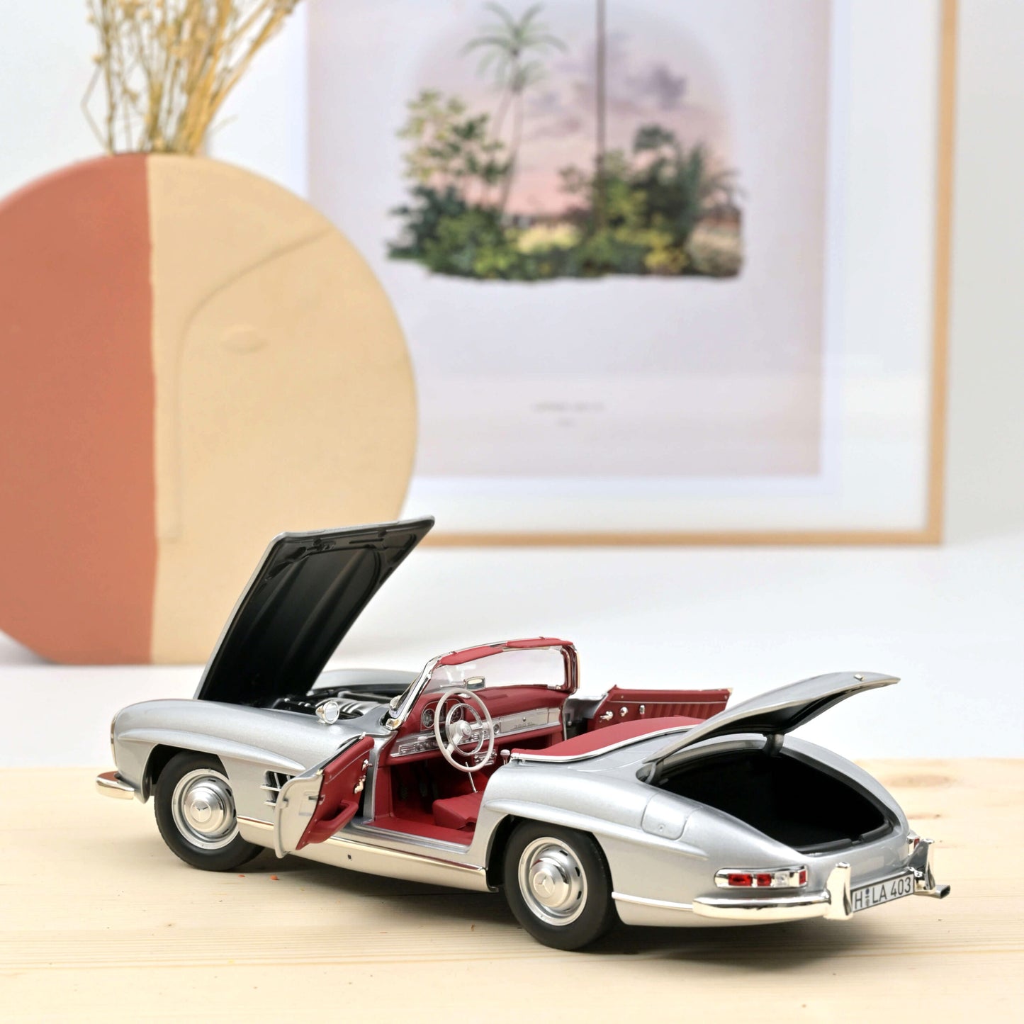 Mercedes‑Benz 300 SL Roadster 1957 – Silver – 1:18 Norev