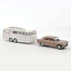 Peugeot 404 Sedan 1965 – Brown Metallic sa kamp-s prikolicom Caravan Hénon – Norev