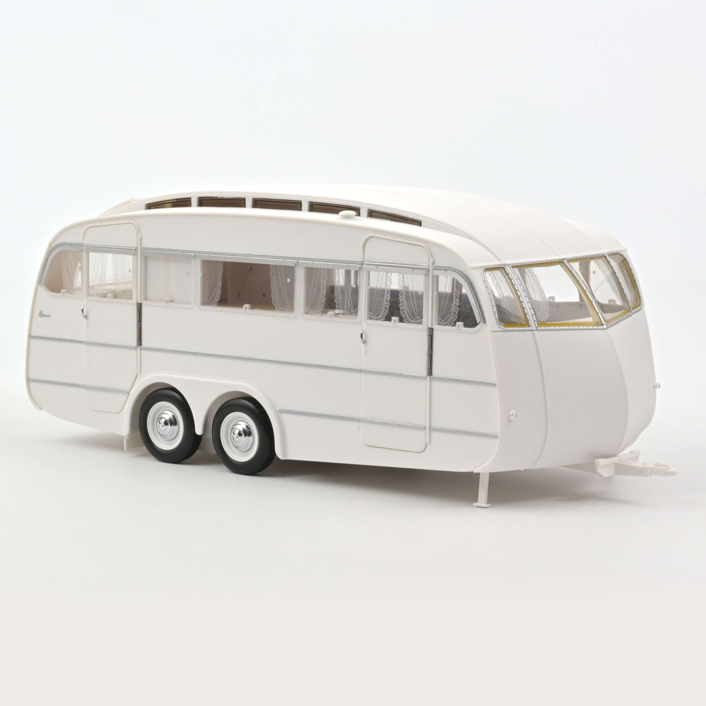 Peugeot 404 Sedan 1965 – Brown Metallic sa kamp-s prikolicom Caravan Hénon – Norev