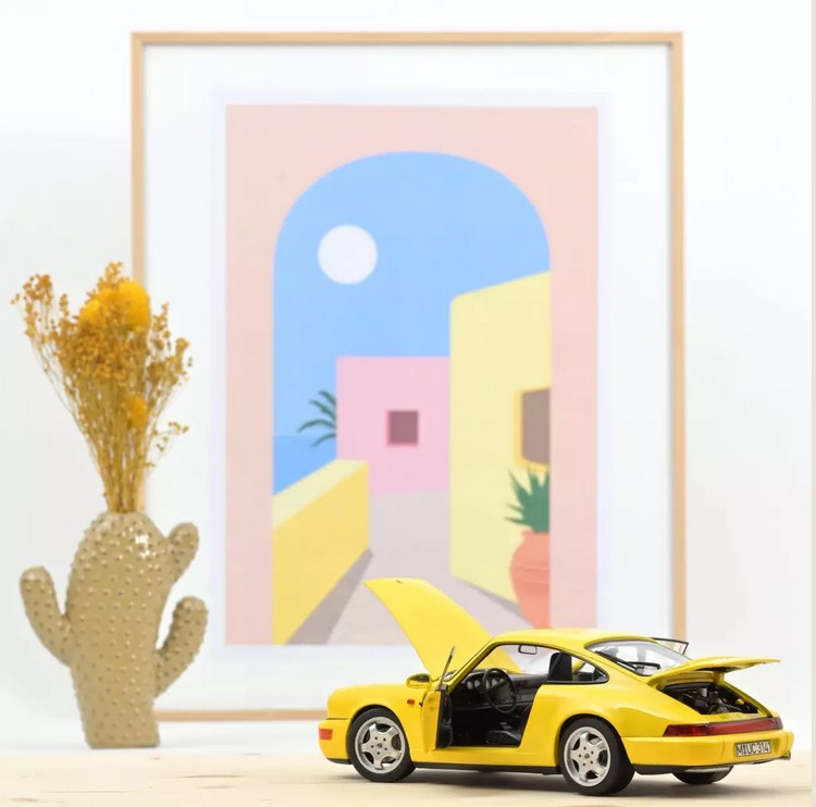 Porsche 911 Carrera 2 (964) 1992 – Yellow – Norev