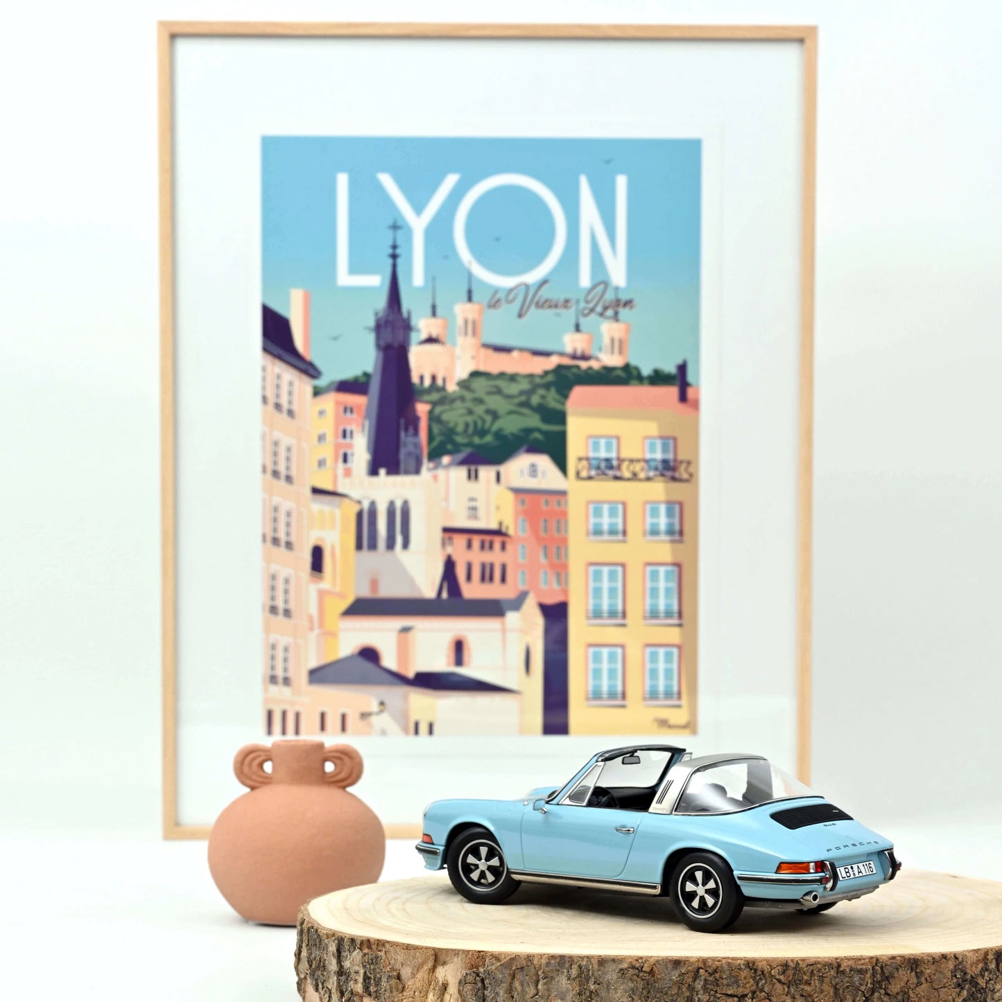 Porsche 911 S Targa 1973 Light Blue – Die‑Cast Norev