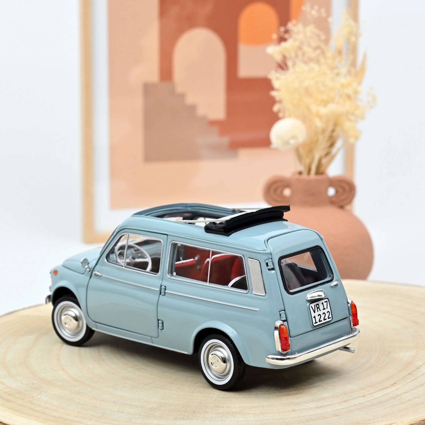 Fiat 500 Giardiniera 1964 Cenere Blue – Die‑Cast Norev