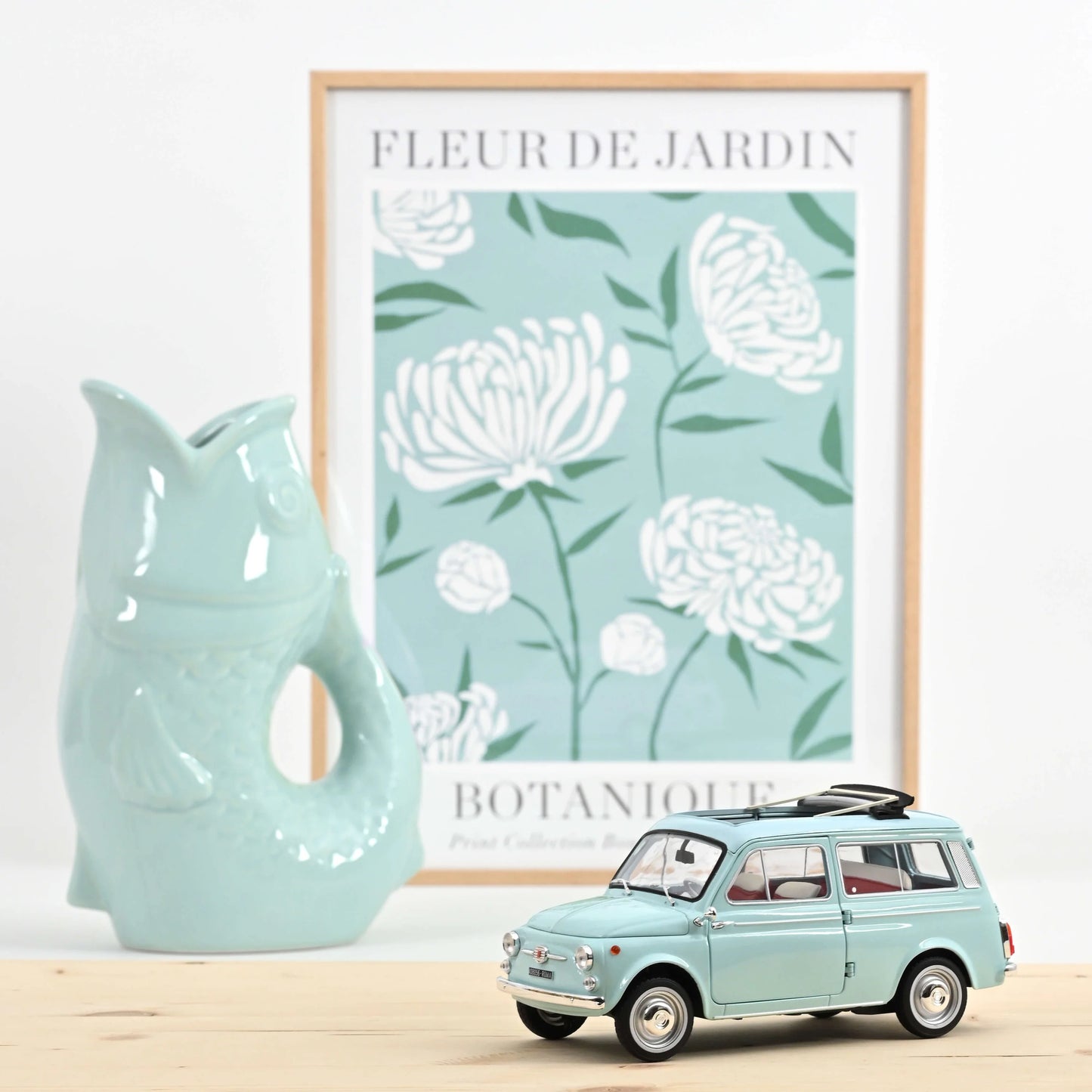 Fiat 500 Giardiniera 1964 Acquamarina Blue – Die‑Cast Norev