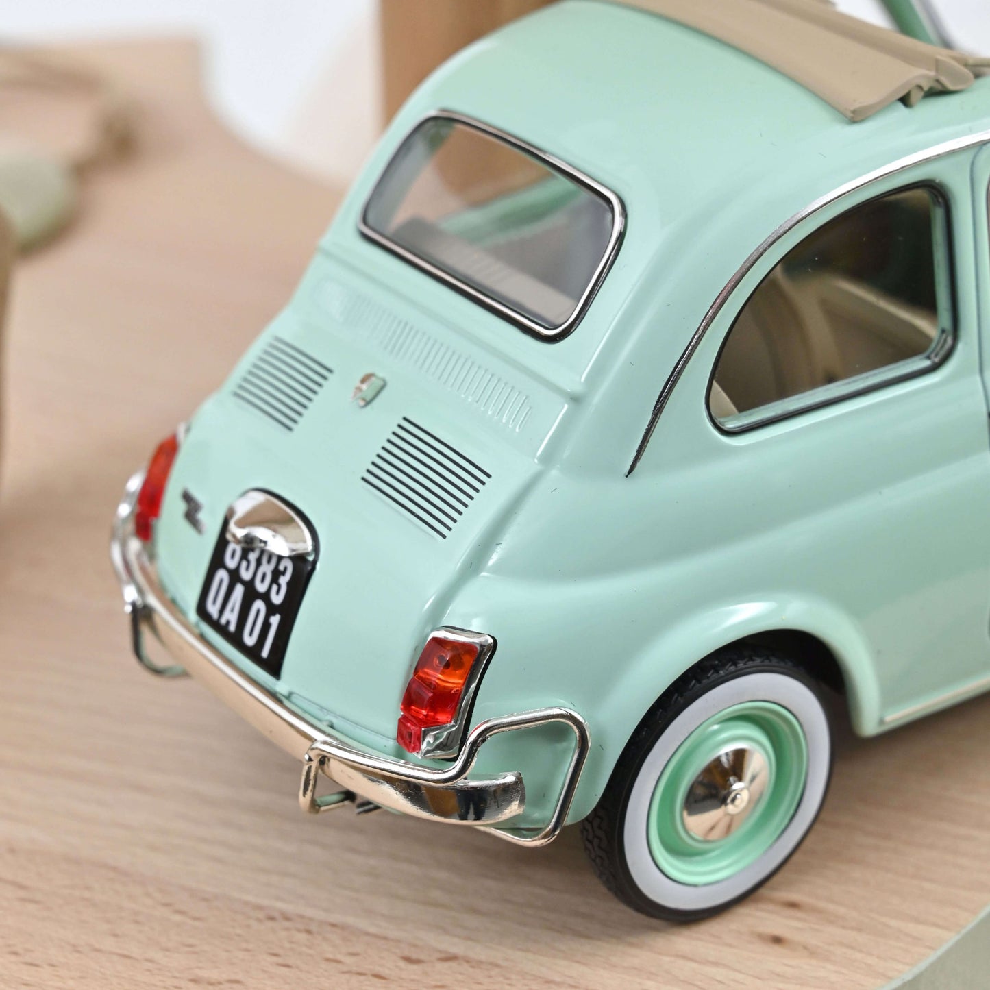 Fiat 500 L 1968 – Pastel Blue w/ Special “Birth Pack” – Norev
