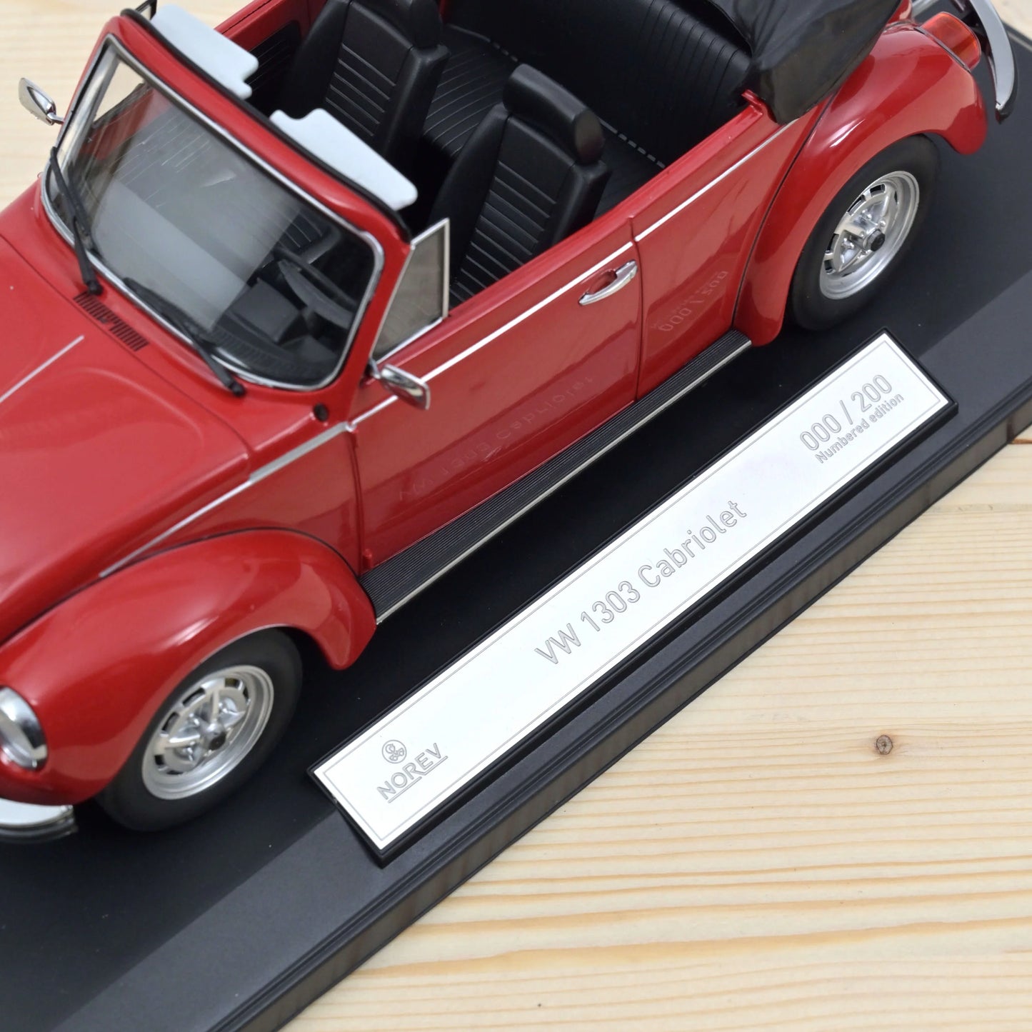 VW 1303 Cabriolet 1976 Red – Die‑Cast Norev (Limited 200 pcs)