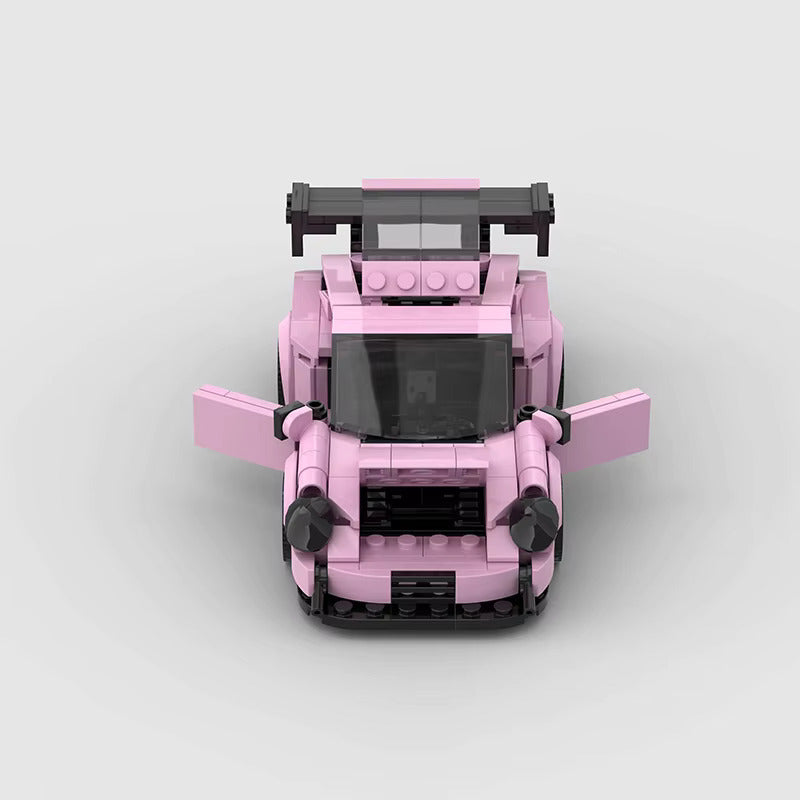 Porsche GT3RS Pink autić na sklapanje - pogled odozgo