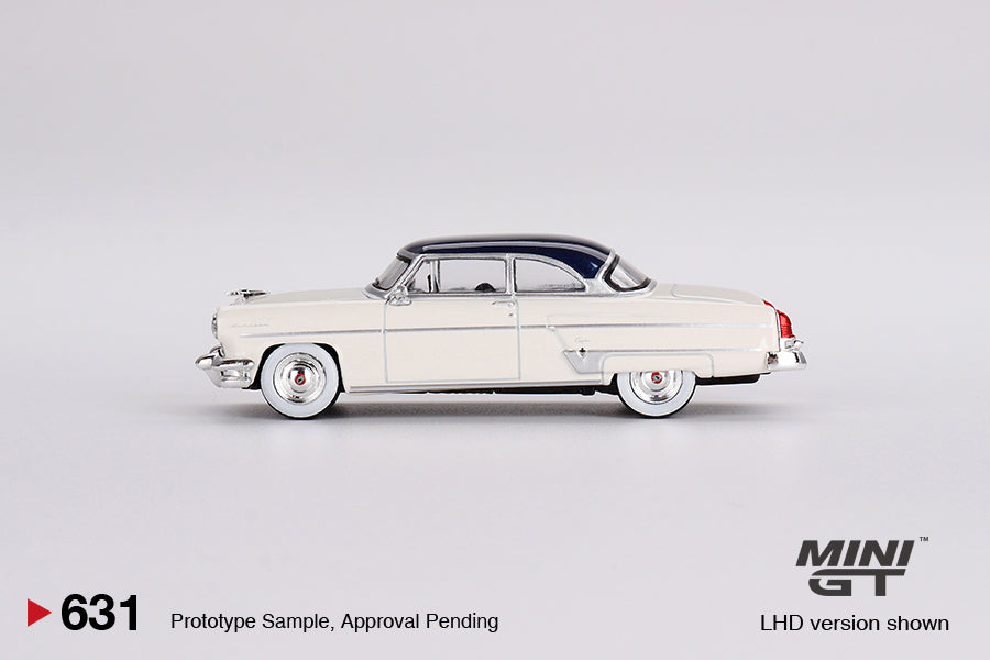 Lincoln Capri 1954 – Arctic White / Atlantic Blue – MiniGT