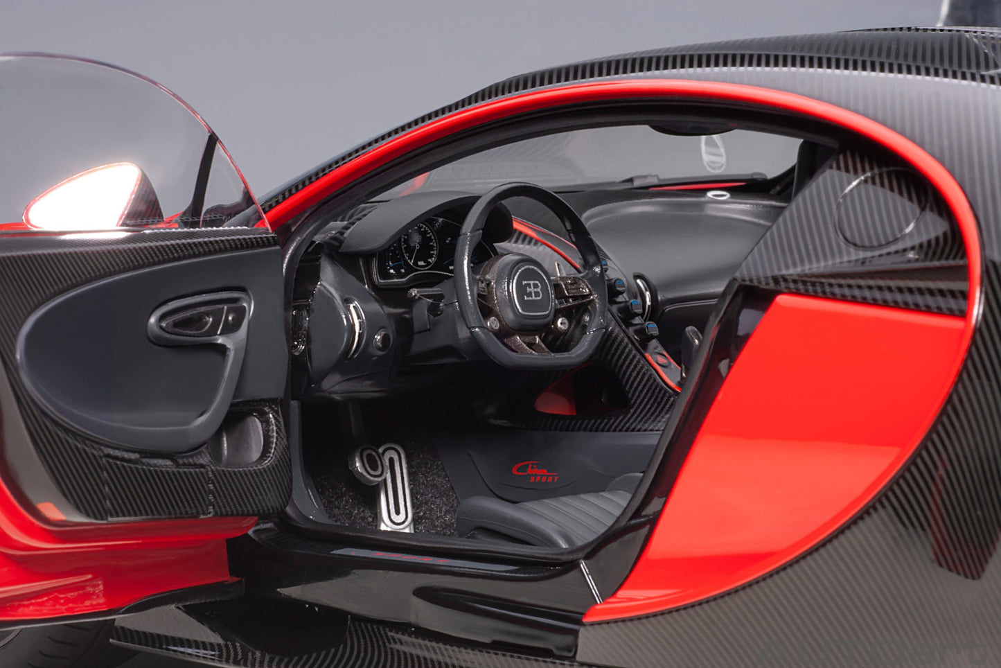 Bugatti Chiron Sport – 2019 – Italian Red & Carbon – Autoart