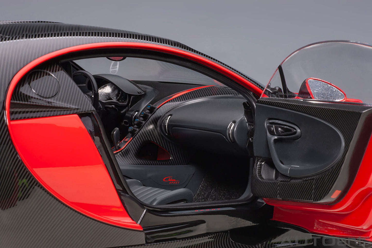 Bugatti Chiron Sport – 2019 – Italian Red & Carbon – Autoart