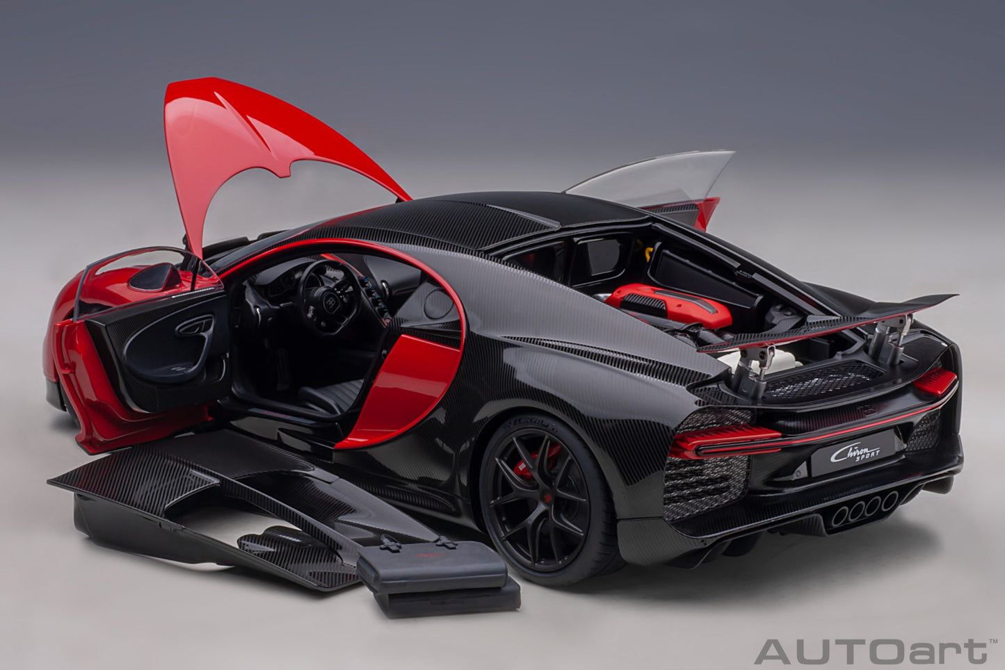 Bugatti Chiron Sport – 2019 – Italian Red & Carbon – Autoart