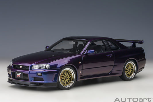 Nissan Skyline GT‑R (R34) V‑Spec II – Midnight Purple III – Autoart