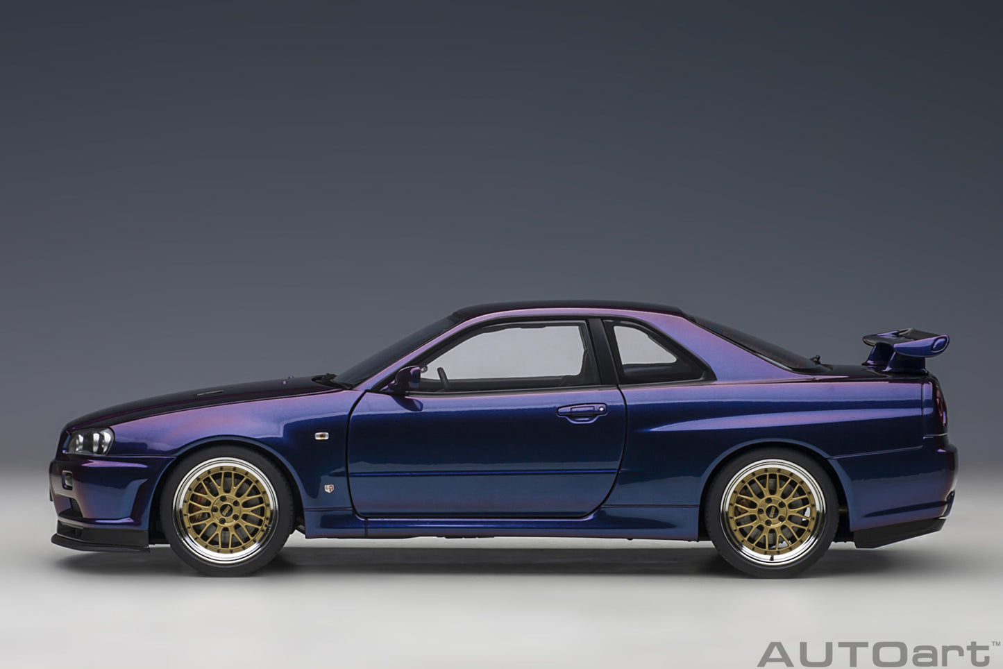 Nissan Skyline GT‑R (R34) V‑Spec II – Midnight Purple III – Autoart
