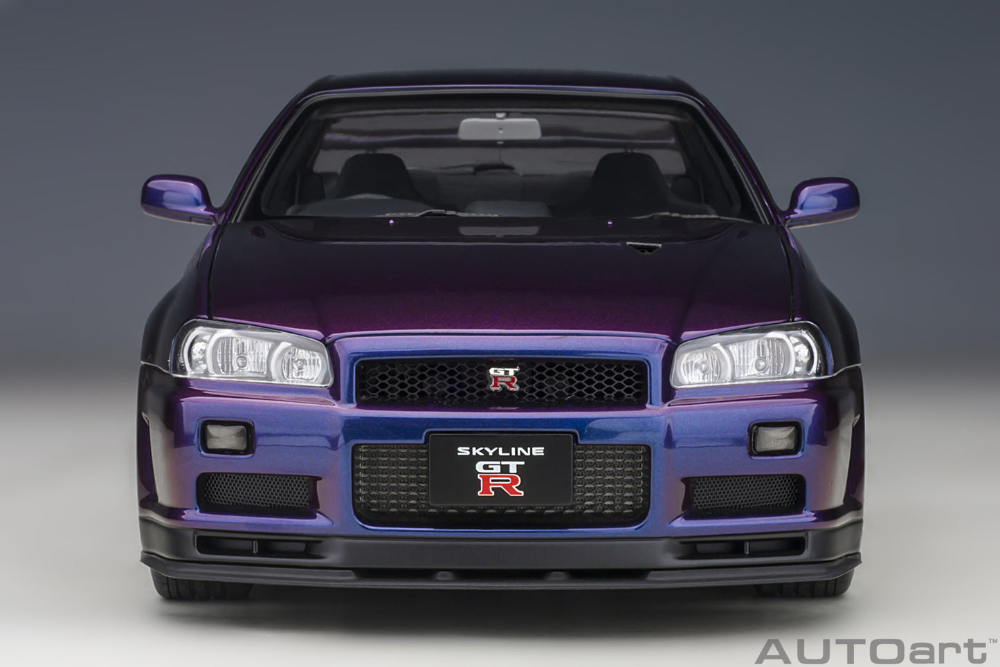 Nissan Skyline GT‑R (R34) V‑Spec II – Midnight Purple III – Autoart