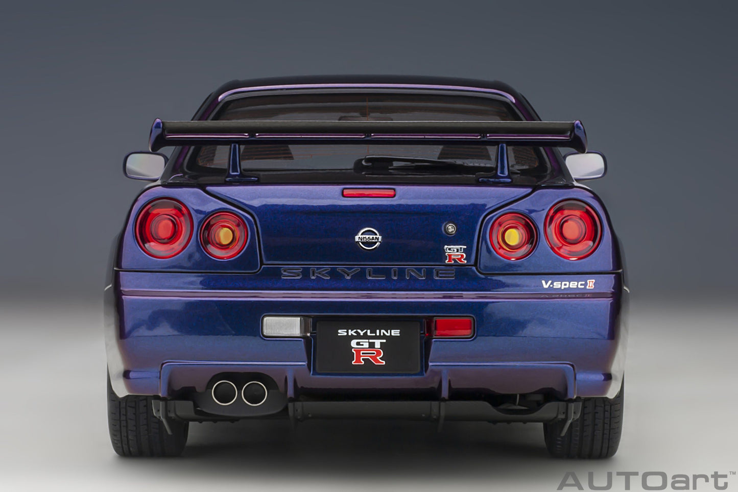 Nissan Skyline GT‑R (R34) V‑Spec II – Midnight Purple III – Autoart