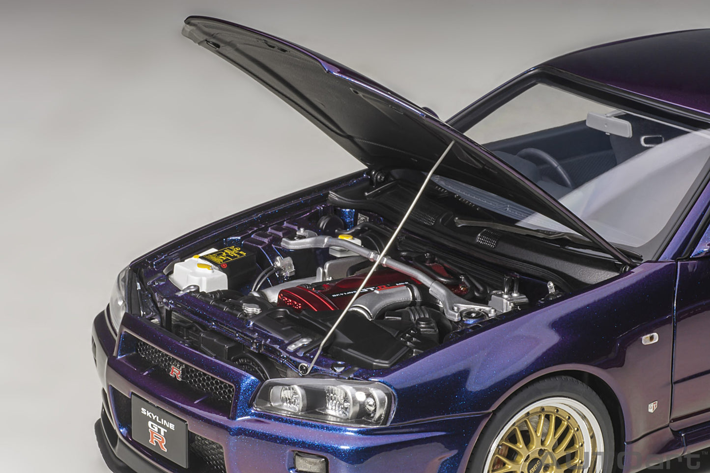 Nissan Skyline GT‑R (R34) V‑Spec II – Midnight Purple III – Autoart