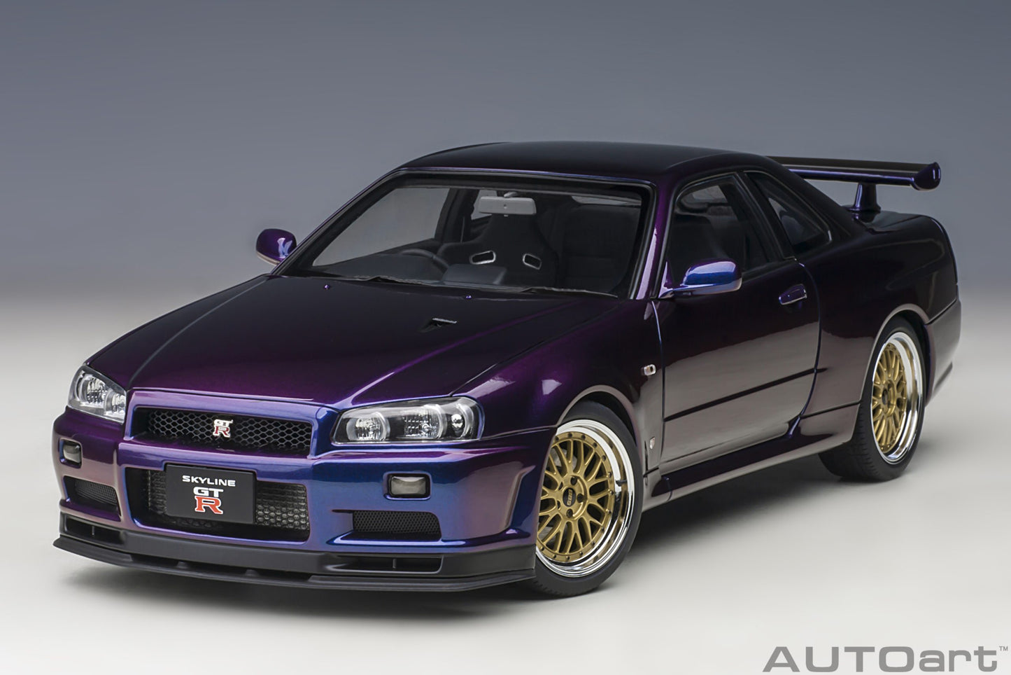 Nissan Skyline GT‑R (R34) V‑Spec II – Midnight Purple III – Autoart