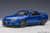 Nissan Skyline GT‑R (R34) V‑Spec II – Bayside Blue – AUTOart