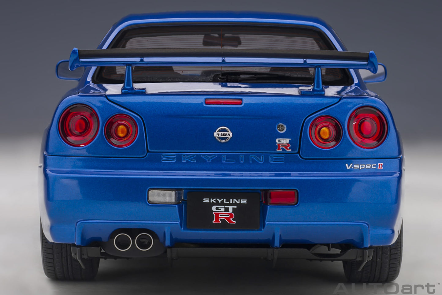 Nissan Skyline GT‑R (R34) V‑Spec II – Bayside Blue – AUTOart