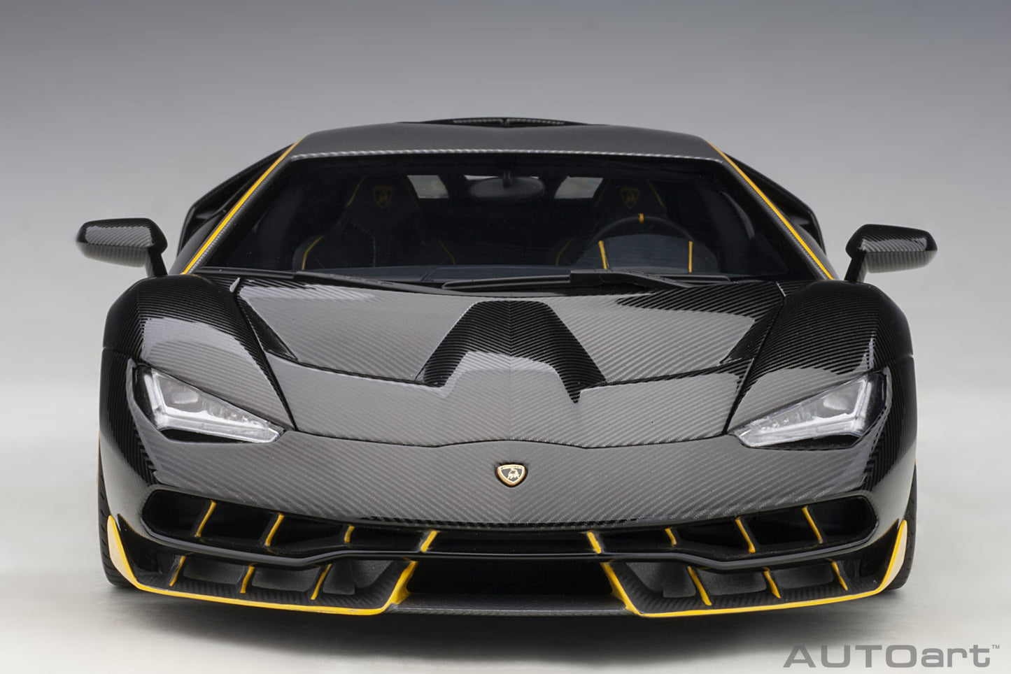 Lamborghini Centenario – 2017 – Carbon (Clear Carbon with Yellow Accents) – 1:18 – AUTOart