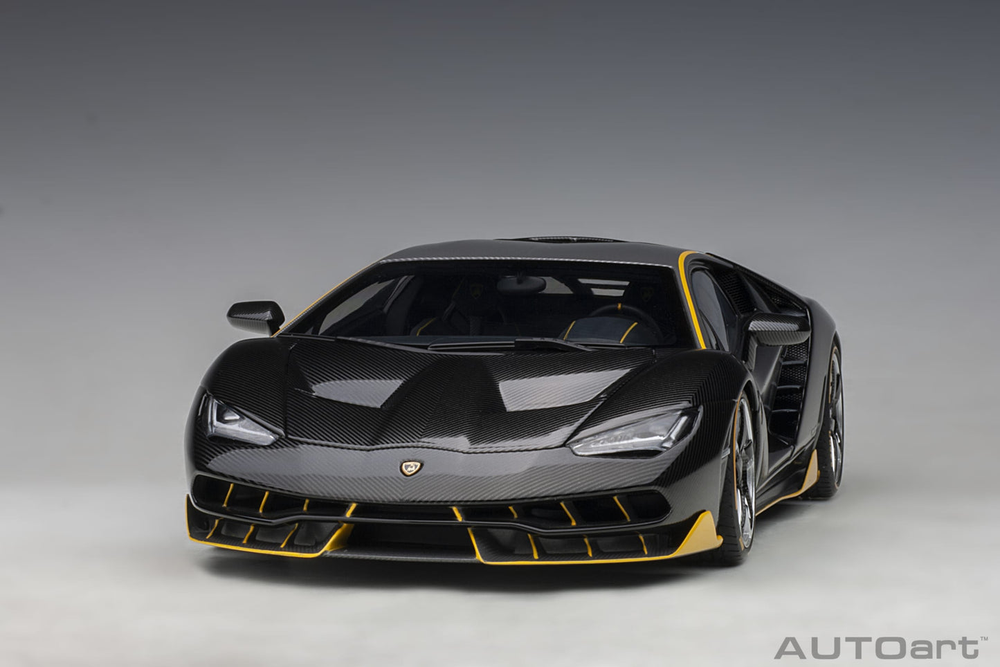 Lamborghini Centenario – 2017 – Carbon (Clear Carbon with Yellow Accents) – 1:18 – AUTOart