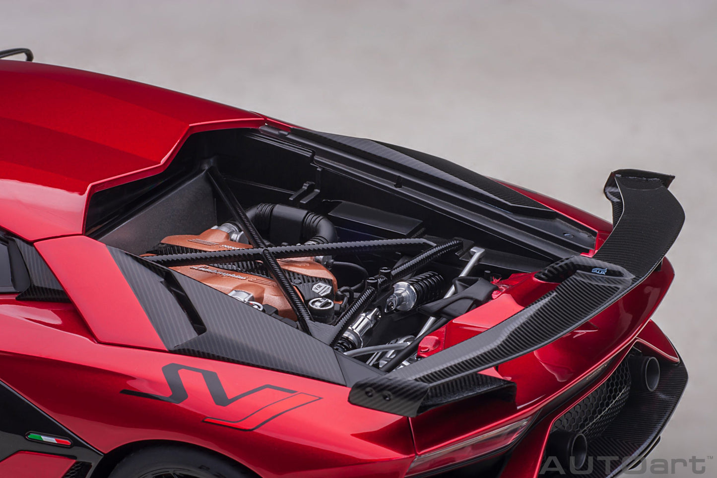 Lamborghini Aventador SVJ – 2018 – Rosso Efesto Metallic – 1:18 – AUTOart