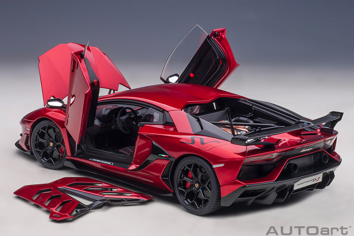 Lamborghini Aventador SVJ – 2018 – Rosso Efesto Metallic – 1:18 – AUTOart