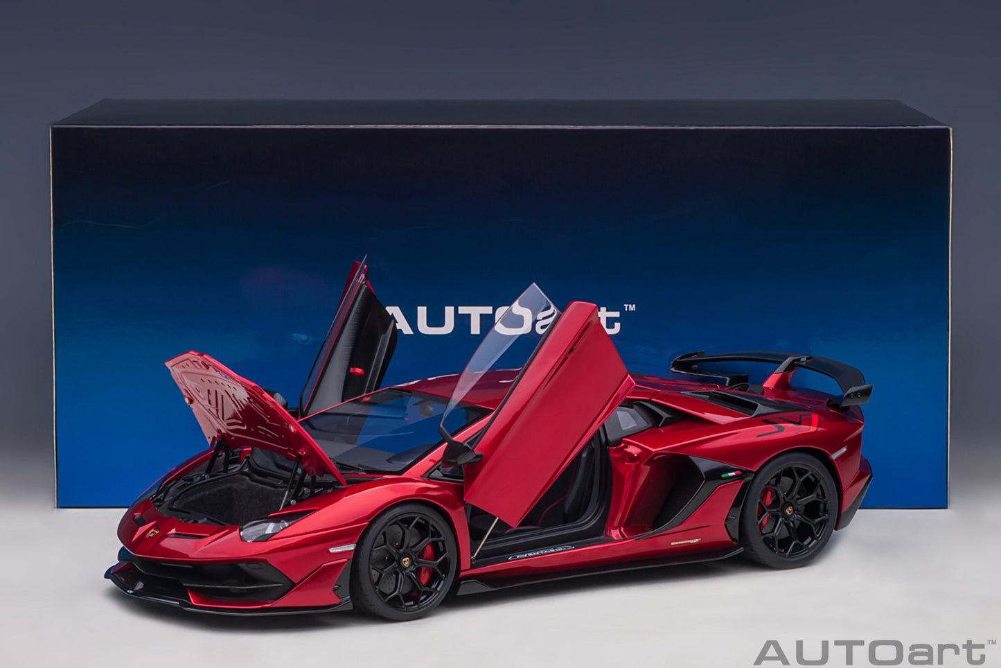 Lamborghini Aventador SVJ – 2018 – Rosso Efesto Metallic – 1:18 – AUTOart