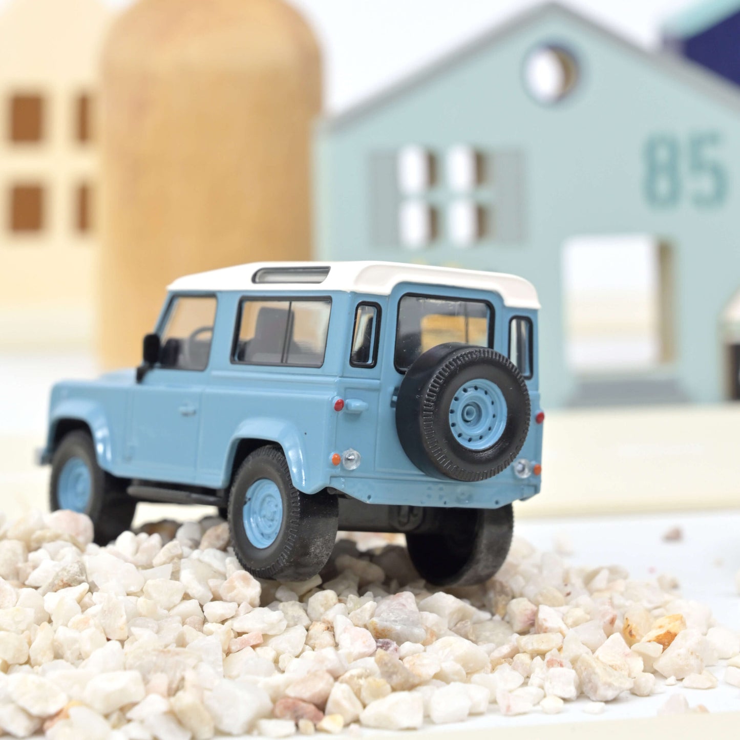 Land Rover Defender 1995 – Blue & White – Norev Jet‑Car