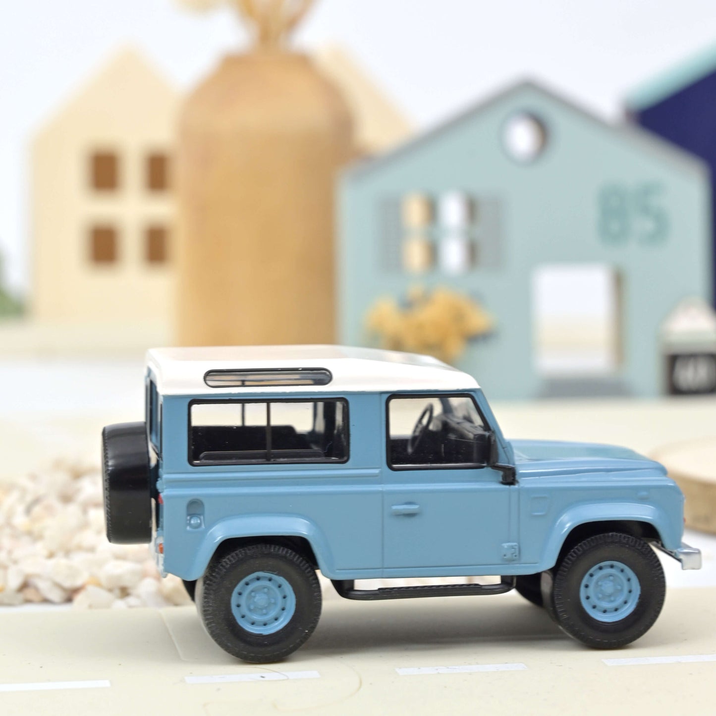 Land Rover Defender 1995 – Blue & White – Norev Jet‑Car