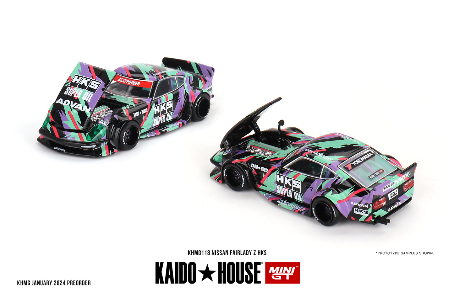 Nissan Fairlady Z HKS – 1:64 – Kaido House x MiniGT (KHMG118)