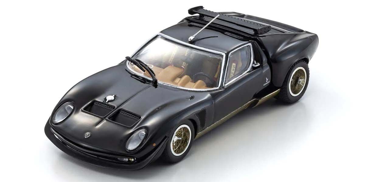 Lamborghini Miura SVR 1970 Black-Gold - pogled odozgo napred
