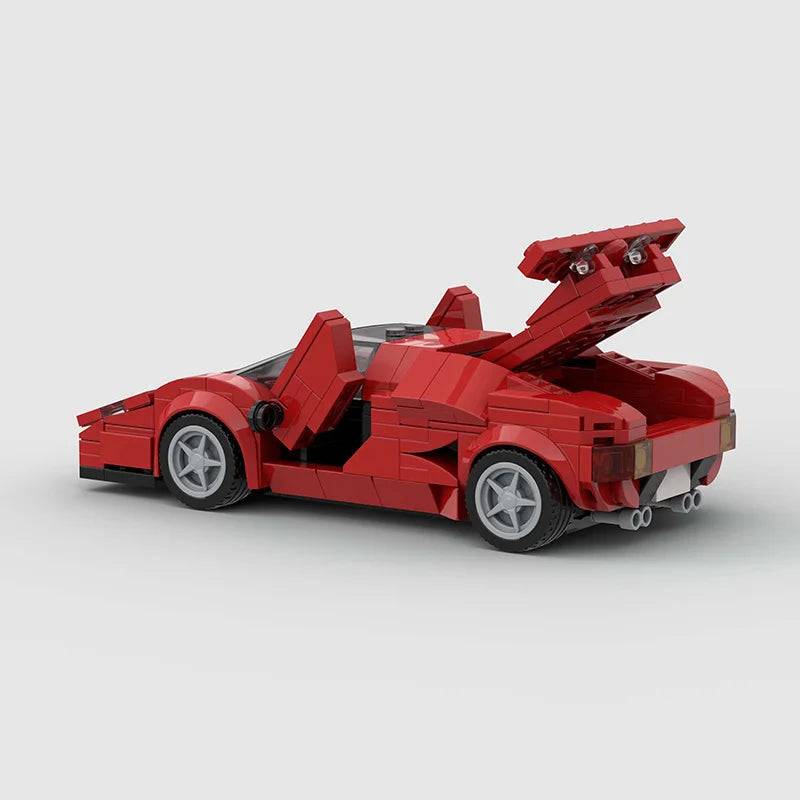 Lamborghini Countach Red autić na sklapanje - pogled straga