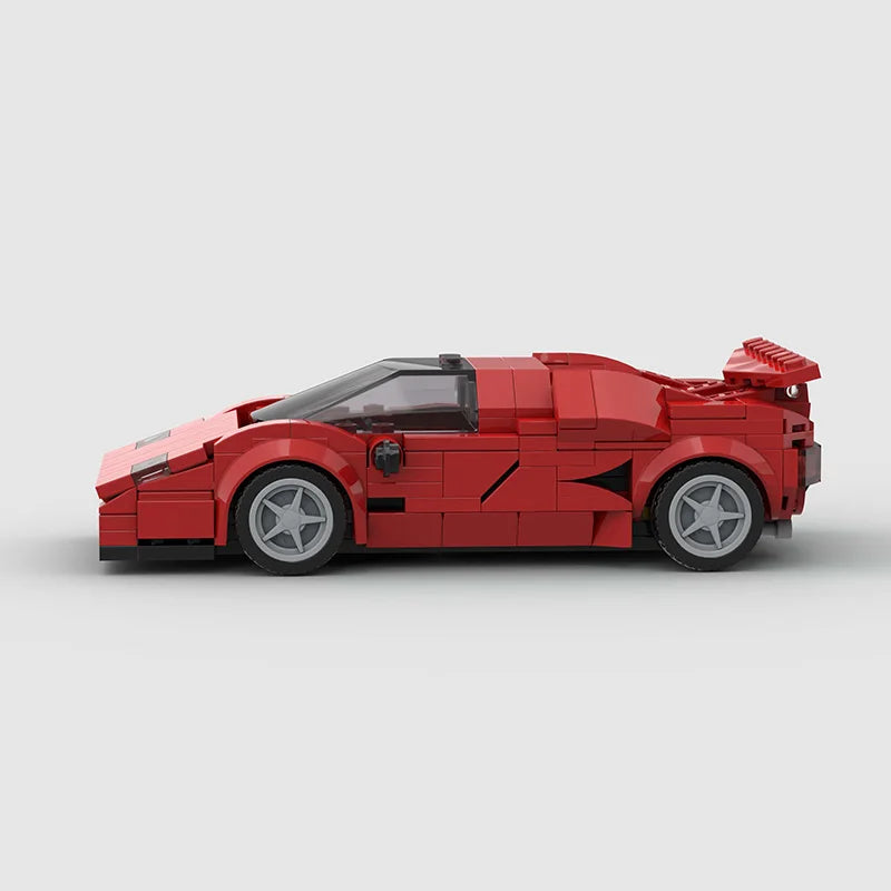 Lamborghini Countach Red autić na sklapanje - pogled sa strane